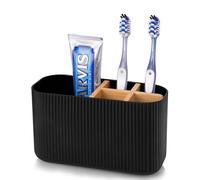 PARKMANI Porte Brosses à Dents, Support Brosse a Dent Electrique, Porte Brosse à Dents Electrique pour la Famille, Les Enfants (Black)