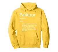 Parkour Definition Urban Jumping Free Running Climb Parkour Sweat à Capuche, Unisexe pour Adultes, Citron, S