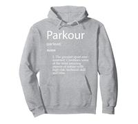 Parkour Definition Urban Jumping Free Running Climb Parkour Sweat à Capuche, Unisexe pour Adultes, Gris Chiné, L