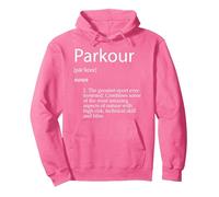 Parkour Definition Urban Jumping Free Running Climb Parkour Sweat à Capuche, Unisexe pour Adultes, Rose Vif, L
