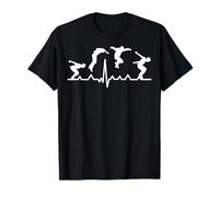 Parkour grimpeur Coureur Course Obstacles Cardiogram Parkour T-Shirt