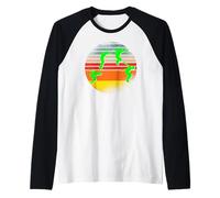 Parkour grimpeur Coureur Course Obstacles Retro Parkour Manche Raglan
