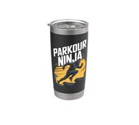 Parkour Ninja, une aventure d'action urbaine Gobelet isotherme en acier inoxydable double paroi