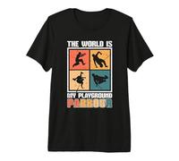Parkour rétro The World is My Playground Parkour Freerunning T-Shirt Haut de Gamme
