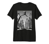 Parkour Traceur Urban Athlète Coucher de Soleil City Free Runner Jump T-Shirt Haut de Gamme