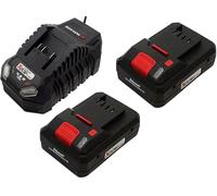 Parkside 1 chargeur 20 V 4,5 A + 2 batteries intelligentes 4 Ah - Compatible avec la série X20V Team