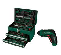 PARKSIDE® Boîte à outils avec visseuse sans fil PWBM A1, 92 pièces