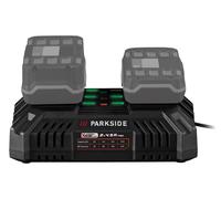 PARKSIDE® Chargeur de batterie double PDSLG 20 B1, 2,5 A, 20 V