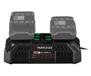 PARKSIDE® Chargeur de batterie double PDSLG 20 B1, 2,5 A, 20 V