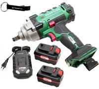 PARKSIDE® Clé à choc sans fil 20V PASSK 20 avec mallette de transport + porte-clés HEADNMORE® (2x 4Ah batterie incluse) dans le bundle HEADNMORE