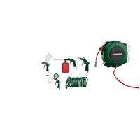 PARKSIDE® Enrouleur de tuyau pneumatique + Set d'outils pneumatiques