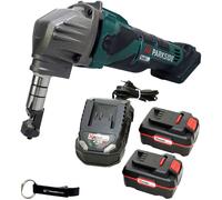 PARKSIDE® Grignoteuse sans fil 20V PMKA 20 (incl. 2x4Ah batterie) +porte-clés en bundle HEADNMORE