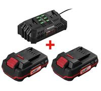 PARKSIDE® Lot de 2 batteries + Chargeur double, 20 V