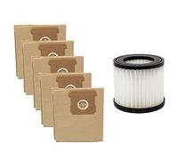 Parkside Lot de 5 sacs d'aspirateur et 1 filtre plissé pour aspirateur eau et poussière Parkside PNTS 20-Li A1 - LIDL IAN 310656