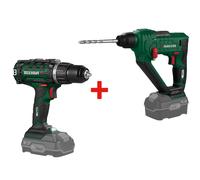 PARKSIDE® Marteau perforateur sans fil + Perceuse-visseuse sans fil, 20 V