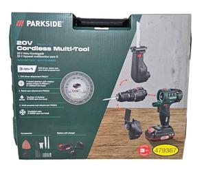 Parkside Outil multifonction sans fil 4 en 1 20 V - Unité nue - Perceuse, ponceuse multiple, scie sabre, outil oscillant rapide et facile à changer - aucun outil nécessaire