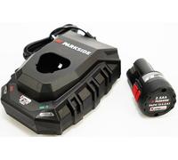 Parkside Performance Kit composé d'une batterie 12 V 2,5 Ah PAPK 12 2,5 A1 et d'un chargeur PLGK 12 6.0 A1 - Parkside X12V Team