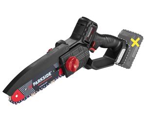 PARKSIDE PERFORMANCE® Mini-tronçonneuse à bois sans fil PPAGHS 20-Li A1, guide 24,1 cm, 20 V