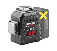 PARKSIDE PERFORMANCE® Niveau laser en croix sans fil PKLLP 3360 A1, vert, 30 m 20 V
