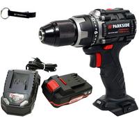 PARKSIDE PERFORMANCE® Perceuse-visseuse sans fil 20V PABSP 20 (batterie 2Ah incluse) + porte-clés HEADNMORE® dans le bundle HEADNMORE