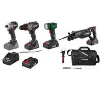PARKSIDE PERFORMANCE® Set combiné d’outils sans fil + 2 batteries + chargeur, 20 V