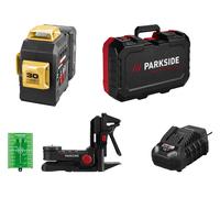 PARKSIDE PERFORMANCE® Set de démarrage niveau laser en croix sans fil Édition Limitée 30 ans + batterie + chargeur, vert, 30 m, 20 V