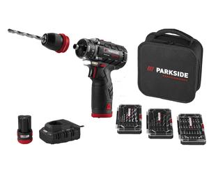 PARKSIDE PERFORMANCE® Set perceuse-visseuse sans fil PBSPA 12 E4 + batterie + chargeur, 12 V