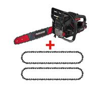 PARKSIDE PERFORMANCE® Tronçonneuse à essence avec démarrage électrique + 2 Chaînes de rechange 18"