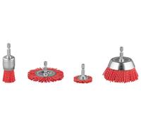 PARKSIDE® Set de brosses métalliques ou set de polissage ou set de brosses en nylon ou pompe pour perceuse (Brosses en nylon PNB 4 A1)