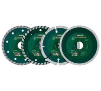 PARKSIDE® Set de disques pour meuleuse d'angle, Ø 115 mm (set de disques diamantés, 4 pièces)