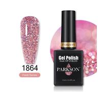 Parkson-Verhéritage Gel Uv Hybride À Tremper Semi-Continu,Laque Pailletée D'été,Couche De Base Et De Finition Rouge,N64.Art,12ml.1864.