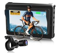 PARKVISION Camera velo arriere, miroir à vélo avec protection solaire anti-éblouissement, écran HD 1080p de 4,3", grand angle 120°/100°/80°/60°, batterie 10000 mAh, excellente vision