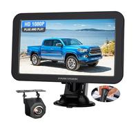 PARKVISION Kit Caméra de Recul avec Écran LCD 7" Système, 12V/24V Universel Camera Recul Voiture pour Camping-Car, Camion, Remorque - Installation Facile Plug & Play