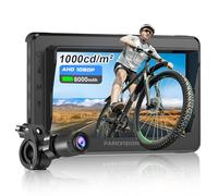 PARKVISION Miroir à vélo avec Caméra Arrière, 4,3" - Écran Haute Luminosité 1000nit AHD 1080P, Vision Nocturne, Autonomie 9h, Anti-Vibration pour Guidon 20-30mm
