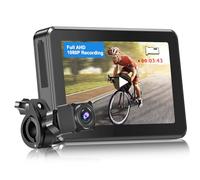 PARKVISION Rétroviseur Vélo avec Enregistrement - Miroir a Velo Caméra Arrière AHD 1080P, Écran 4,3", Compatible Guidon 16-42mm, Carte TF Non Inclus - Sécurité pour VTT, VAE, Vélo de Ville