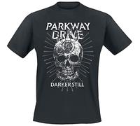 Parkway Drive Smoke Skull Homme T-Shirt Manches Courtes Noir L 100% Coton Regular/Coupe Standard