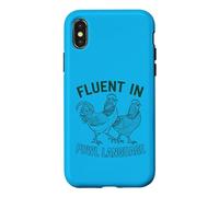 Parlant couramment la Langue des volailles dans Le Jardin - Fermier de Poulet Homestead Coque pour iPhone X/XS