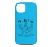 Parlant couramment la Langue des volailles dans Le Jardin - Fermier de Poulet Homestead Coque pour iPhone 13