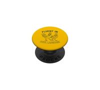 Parlant couramment la Langue des volailles dans Le Jardin - Fermier de Poulet Homestead PopSockets PopGrip Adhésif