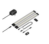 parlat LED Luminaire d'agencement Siris, détecteur de mouvement, plat, 30cm, 370lm chacun, blanc, set de 2 pièces