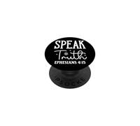 Parle avec vérité EPHÉSIENS 4:15 Typographie Inspirante PopSockets PopGrip Adhésif