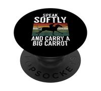 Parlez doucement et transportez Un Grand dresseur de Carotte PopSockets PopGrip Adhésif