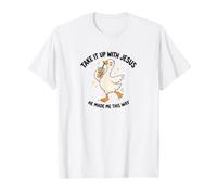 Parlez-en à Jésus, il m'a Fait comme ça Goose Christian T-Shirt