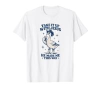 Parlez-en à Jésus, il m'a Fait comme ça Goose Christian T-Shirt Graphique avec Valeur