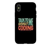 Parlez-Moi du Codage AI Texte drôle Citations de Codage drôles Coque pour iPhone X/XS