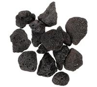 Parliky 1 paquet de roches volcaniques noires pour aquarium - Décoration d'aquarium - Pierre volcanique décorative pour plantes en pot - Pierre volcanique
