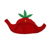 Parliky 1 Pc Chapeau Casquette Chien Animaux en Peluche Casquette de Cosplay pour Animaux de Compagnie Casquettes Hats Chat Couvre-Chef de fête de Chien Peluche Courte Rouge
