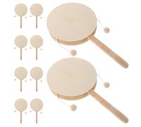 Parliky 10 Pièces Bois à Peindre Shaker Percussion Instruments Garçon Fille Jouets Montessori DIY Créatifs pour Projets Artistiques et Éducation Musicale