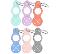 Parliky 10 Pièces Boucles Silicone pour Bouteilles Mousquetons Multifonctions pour Accrocher Gourdes Sportives Lors de Randonnées Camping et Activités Extérieures Couleurs Nordiques