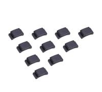 Parliky 10 pièces Clips de Médiators Caoutchouc Noir Accessoire Guitariste Durable et Facile à Nettoyer Maintien Sécurisé pour Guitare